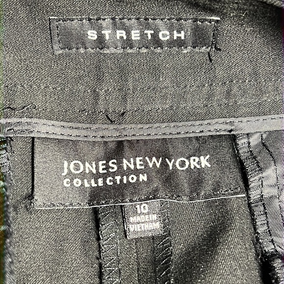 JONES NEW YORK SIZE 10 BLACK STRETCH DRESS PANTS NWT - Picture 8 of 9
